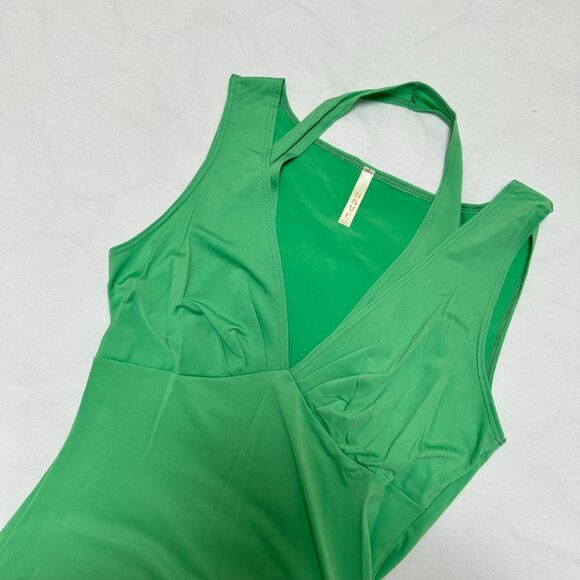 Vintage HAVE Tank Top | Y2K Deadstock Retro Green Tank Top w. Halter | Sz SM - Picture 4 of 8
